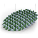 Acoustic Ceiling Sound Trap - 1200mm x 1800mm Oval - Pacific Blue | Green