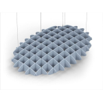 Acoustic Ceiling Sound Trap - 1200mm x 1800mm Oval - Pacific Blue