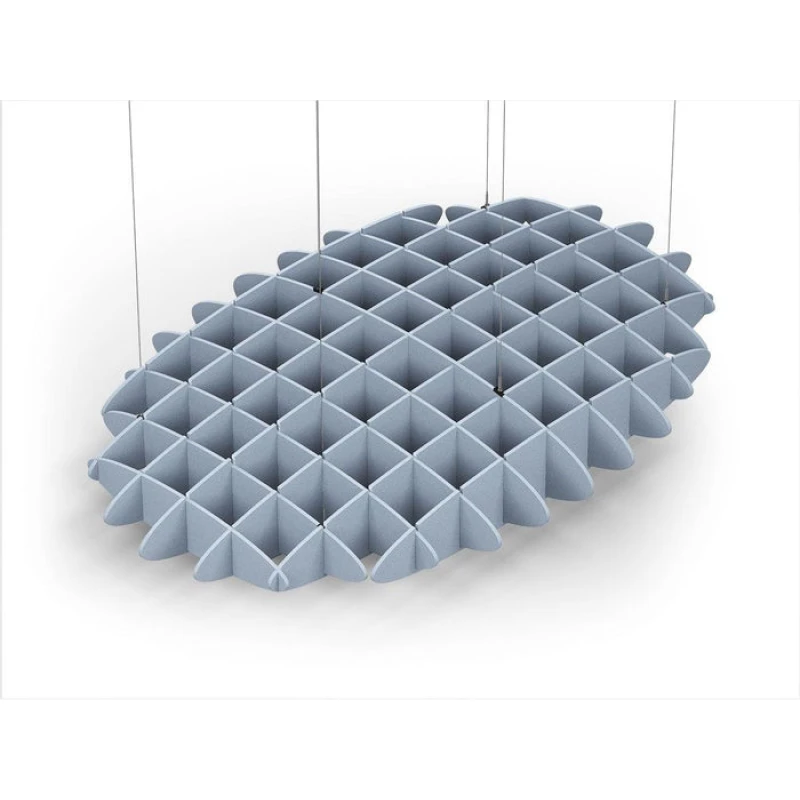 Acoustic Ceiling Sound Trap - 1200mm x 1800mm Oval - Pacific Blue