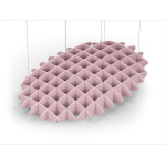 Acoustic Ceiling Sound Trap - 1200mm x 1800mm Oval - Pink