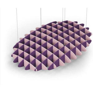 Acoustic Ceiling Sound Trap - 1200mm x 1800mm Oval - Pink | Purple
