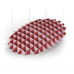 Acoustic Ceiling Sound Trap - 1200mm x 1800mm Oval - Pink | Red