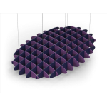 Acoustic Ceiling Sound Trap - 1200mm x 1800mm Oval - Purple | Dark Blue