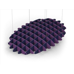 Acoustic Ceiling Sound Trap - 1200mm x 1800mm Oval - Purple | Dark Blue
