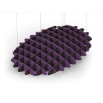 Acoustic Ceiling Sound Trap - 1200mm x 1800mm Oval - Purple | Dark Maroon