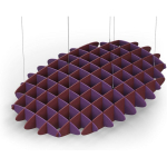 Acoustic Ceiling Sound Trap - 1200mm x 1800mm Oval - Purple | Maroon