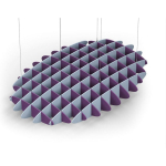 Acoustic Ceiling Sound Trap - 1200mm x 1800mm Oval - Purple | Pacific Blue