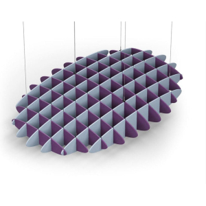 Acoustic Ceiling Sound Trap - 1200mm x 1800mm Oval - Purple | Pacific Blue