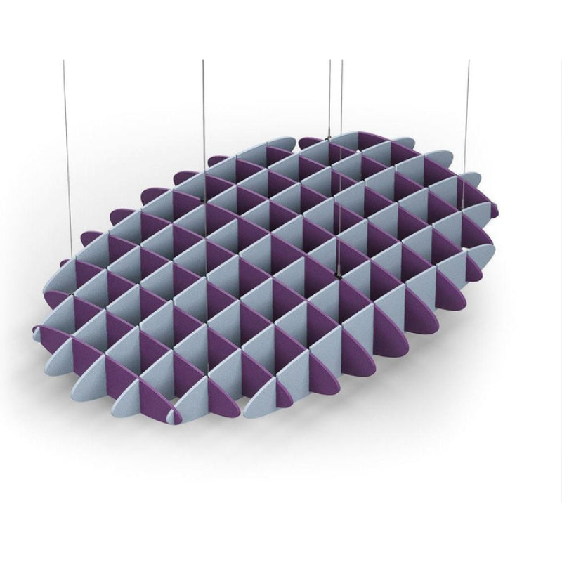 Acoustic Ceiling Sound Trap - 1200mm x 1800mm Oval - Purple | Pacific Blue