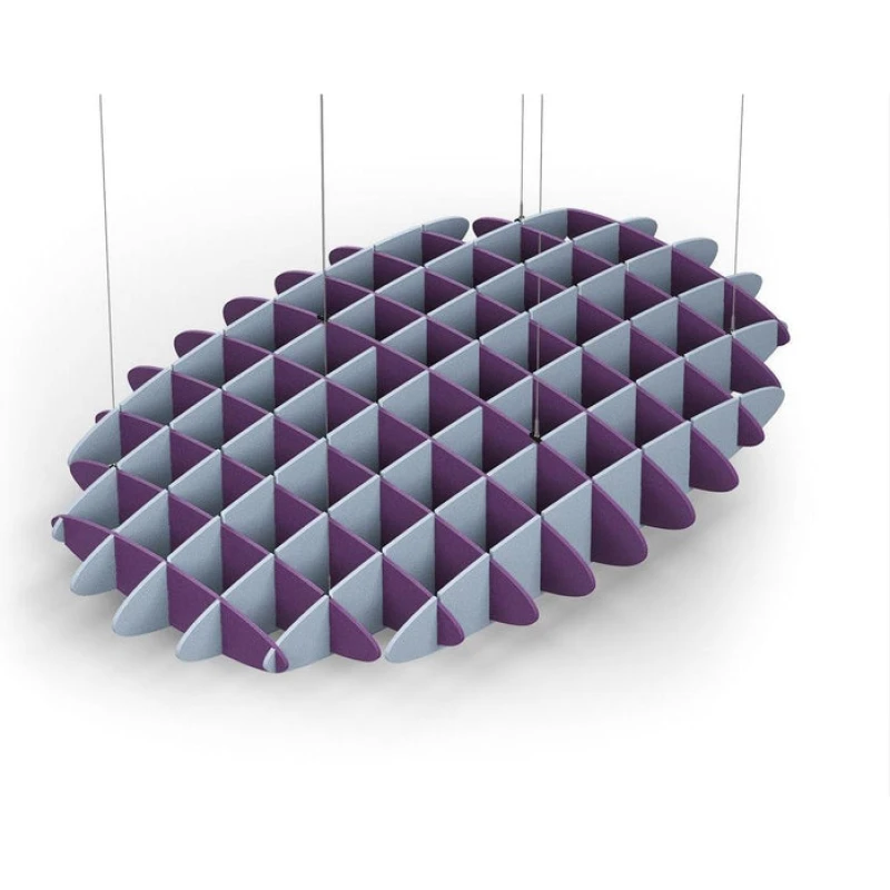Acoustic Ceiling Sound Trap - 1200mm x 1800mm Oval - Purple | Pacific Blue