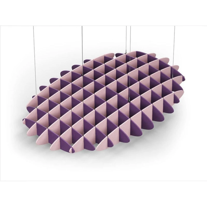 Acoustic Ceiling Sound Trap - 1200mm x 1800mm Oval - Purple | Pink