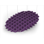 Acoustic Ceiling Sound Trap - 1200mm x 1800mm Oval - Purple