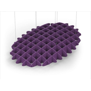 Acoustic Ceiling Sound Trap - 1200mm x 1800mm Oval - Purple
