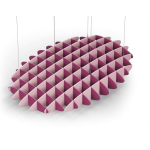 Acoustic Ceiling Sound Trap - 1200mm x 1800mm Oval - Royal Pink | Pink