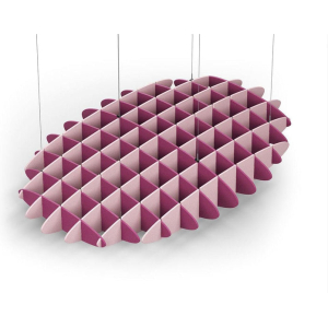 Acoustic Ceiling Sound Trap - 1200mm x 1800mm Oval - Royal Pink | Pink