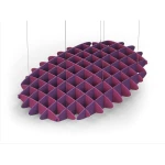 Acoustic Ceiling Sound Trap - 1200mm x 1800mm Oval - Royal Pink | Purple