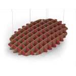 Acoustic Ceiling Sound Trap - 1200mm x 1800mm Oval - Red | Brown