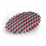 Acoustic Ceiling Sound Trap - 1200mm x 1800mm Oval - Red | Pacific Blue