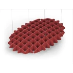 Acoustic Ceiling Sound Trap - 1200mm x 1800mm Oval - Red