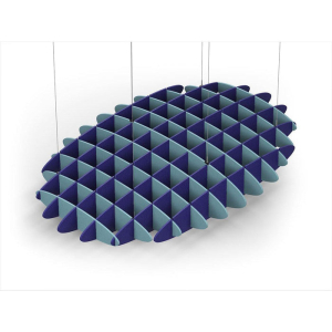 Acoustic Ceiling Sound Trap - 1200mm x 1800mm Oval - Sky Blue | Blue