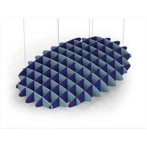 Acoustic Ceiling Sound Trap - 1200mm x 1800mm Oval - Sky Blue | Blue