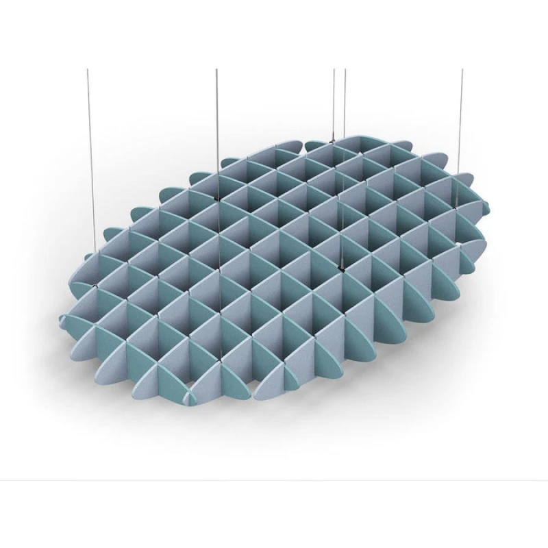 Acoustic Ceiling Sound Trap - 1200mm x 1800mm Oval - Sky Blue | Pacific Blue