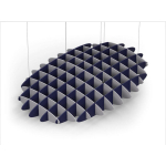 Acoustic Ceiling Sound Trap - 1200mm x 1800mm Oval - Slate Grey | Dark Blue