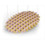 Acoustic Ceiling Sound Trap - 1200mm x 1800mm Oval - Yellow | Pink