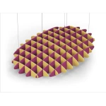 Acoustic Ceiling Sound Trap - 1200mm x 1800mm Oval - Yellow | Royal Pink