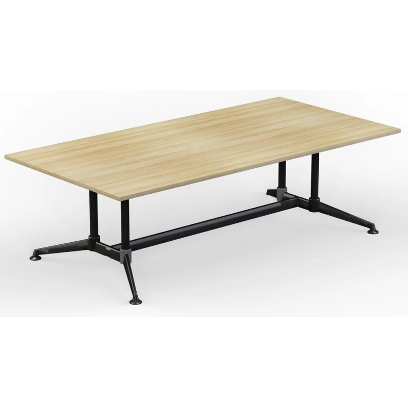 Modulus Twin Post Black Frame Meeting Boardroom Table