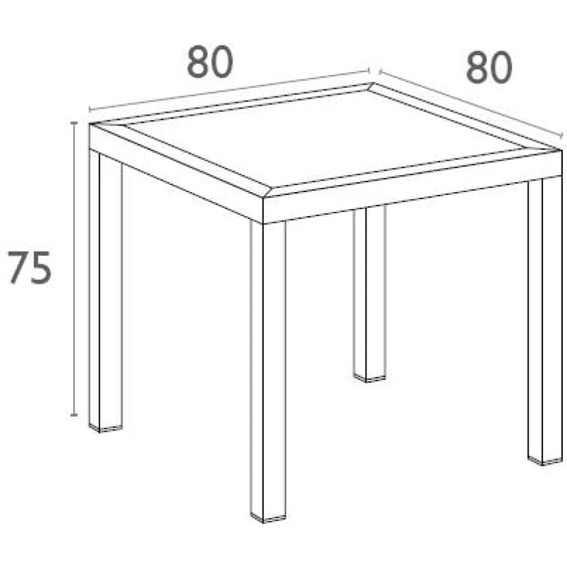 Orlando Table 80cm Square - Image 5