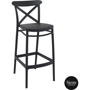Cross Back Bar Stool 75cm - Set of 2