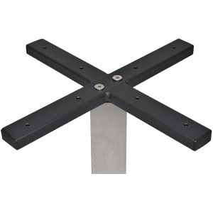 Alternative view of Prague Table Base 450mm SQ S/S