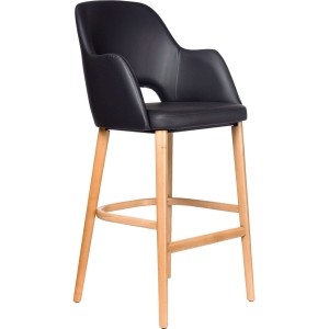 Alternative view of Sorbet Stool Oak Leg