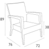 Siesta Miami (Tequila) Lounge Arm Chair - Image 11