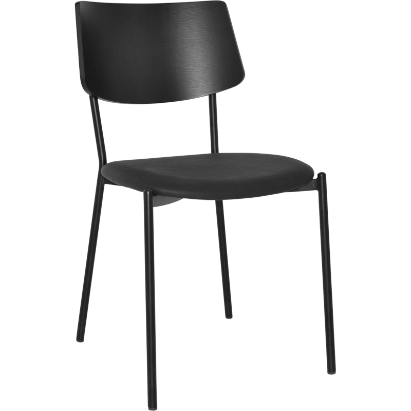 Texas Chair Timber Back Black Vinyl Seat - Image 4