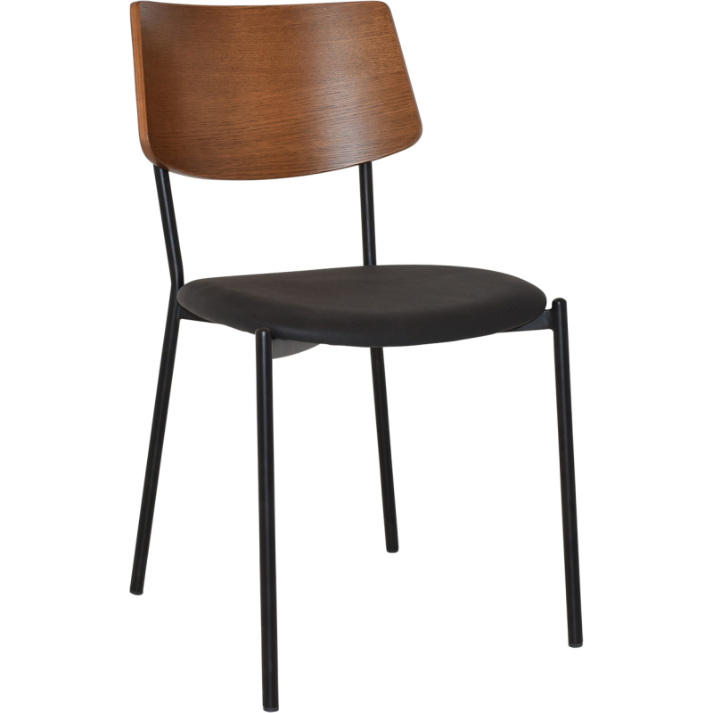 Texas Chair Timber Back Black Vinyl Seat - Image 3