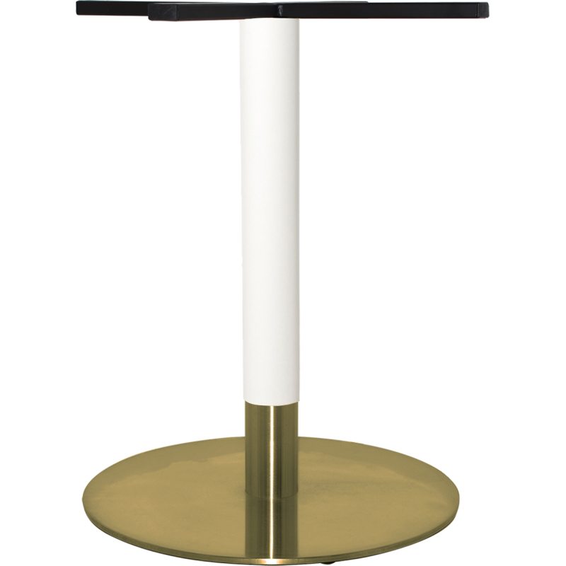 Tivoli Table Base Brass White Brass Collar 540mm Disc
