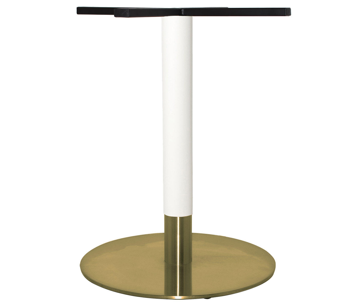 Tivoli Table Base Brass White Brass Collar 540mm Disc