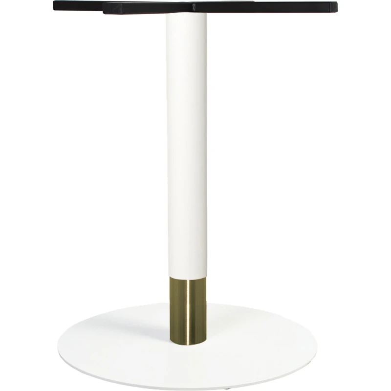 Tivoli Table Base White White Brass Collar 540mm Disc