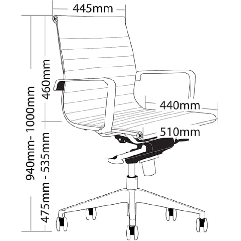 Web Boardroom Chair Black - Image 2