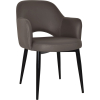 albury arm chair black metal leg