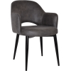 albury arm chair black metal leg
