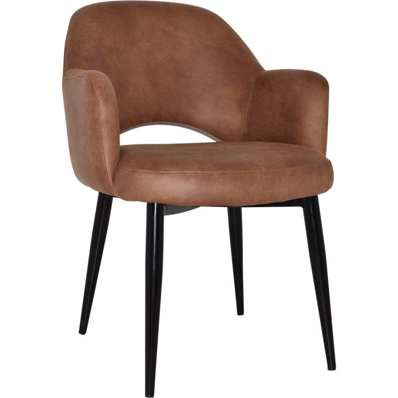 albury arm chair black metal leg