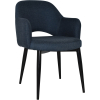 albury arm chair black metal leg