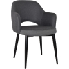 albury arm chair black metal leg