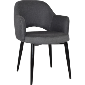 albury arm chair black metal leg