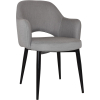 albury arm chair black metal leg