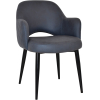 albury arm chair black metal leg