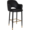 albury stool 75cm brass detail leg